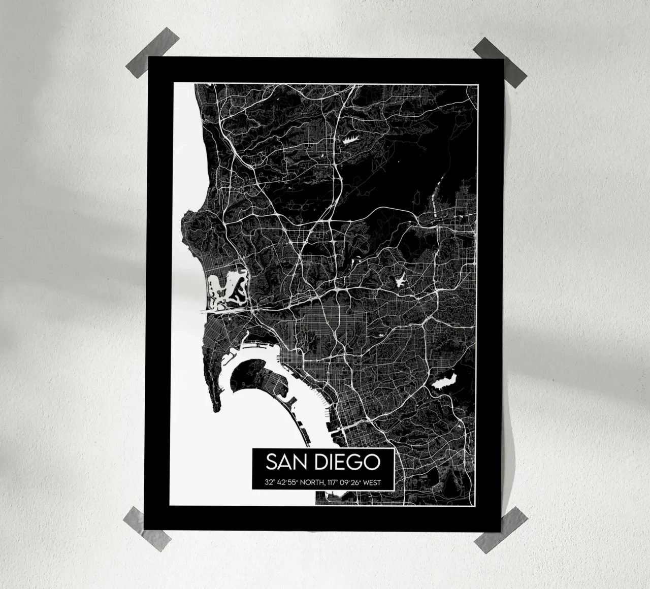 San Diego contrastata poster da Frame the World