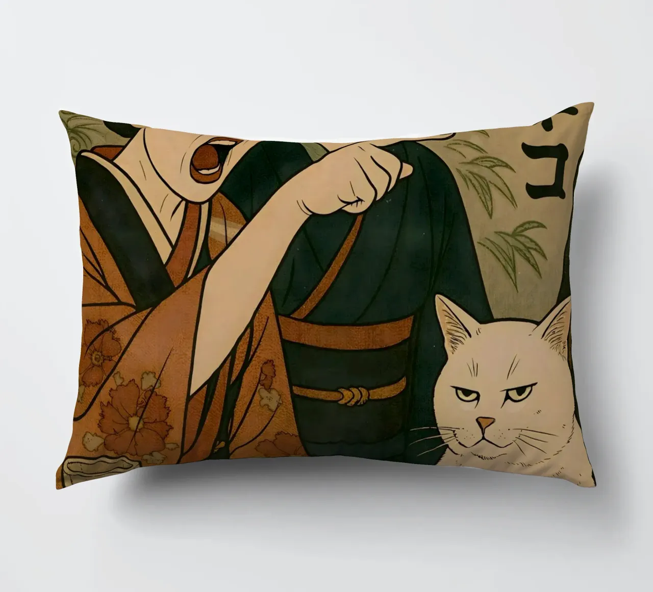 Woman Yelling at a Cat Japanese Meme cuscino da Lootprint