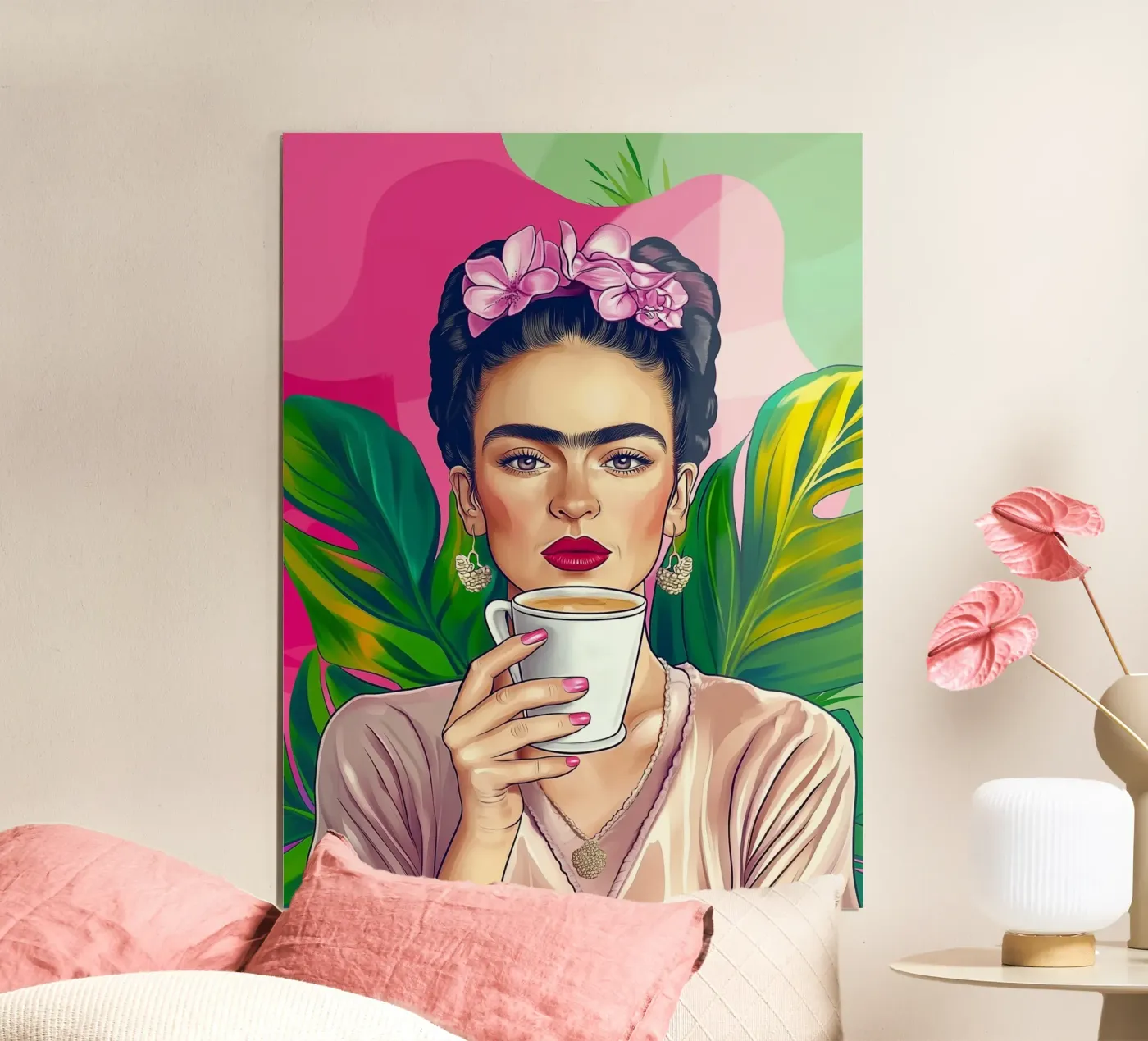 Pausa caffè con Frida poster da Carinaprint