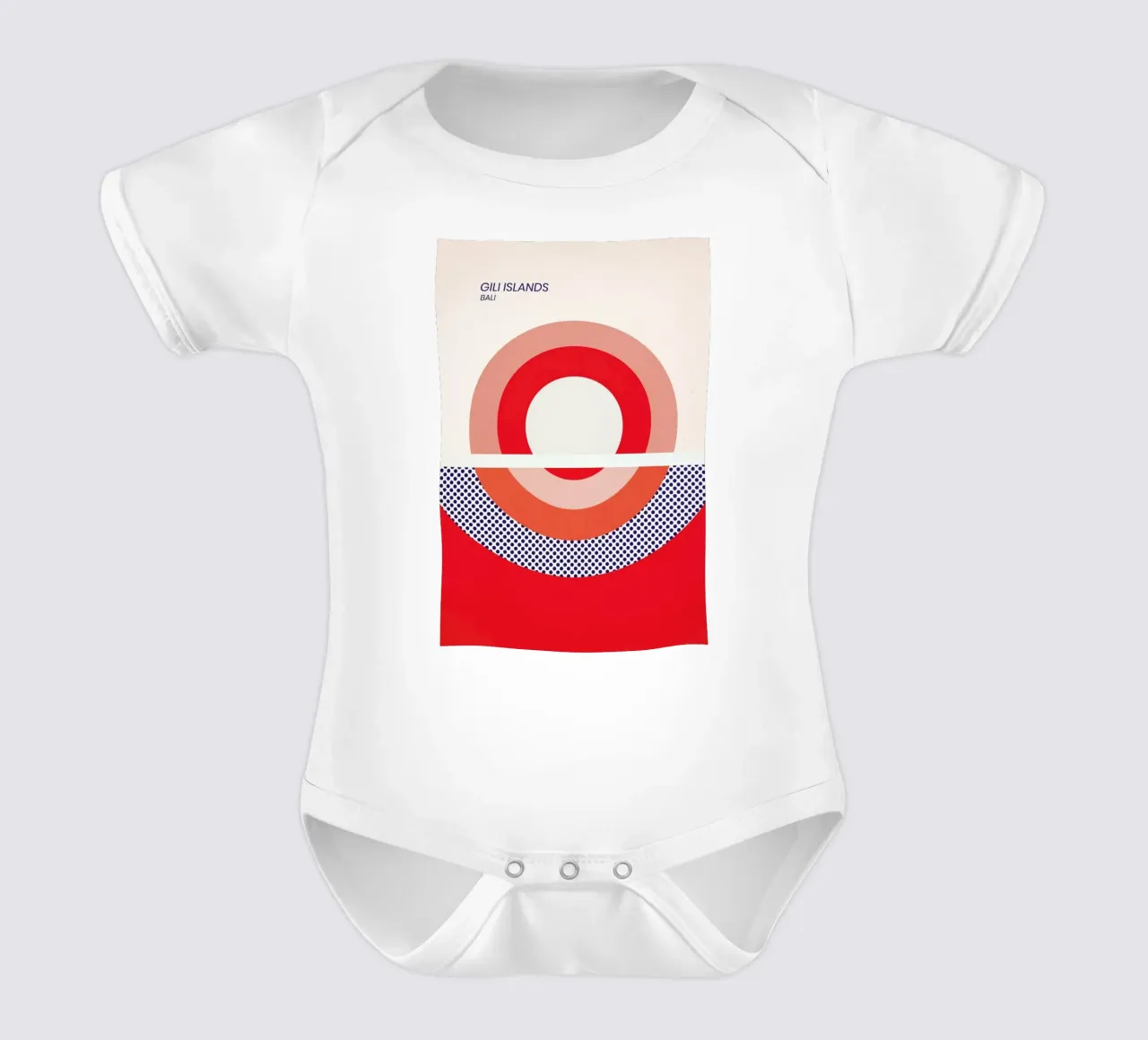 Gili Islands body neonato maniche corte da The Cartography Collection
