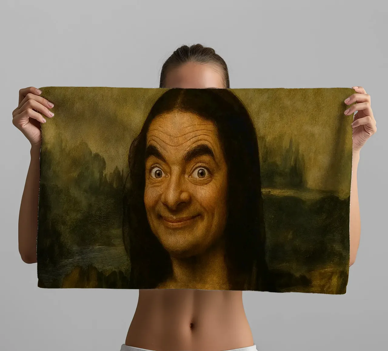 Mona Lisa Meme asciugamano da bagno da Lootprint