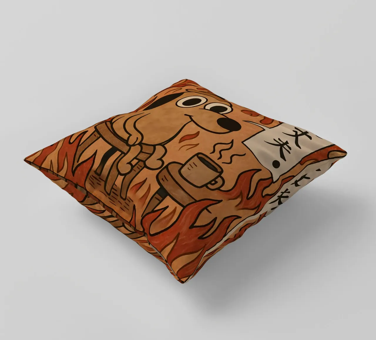 This Is Fine Dog Meme cuscino da Lootprint