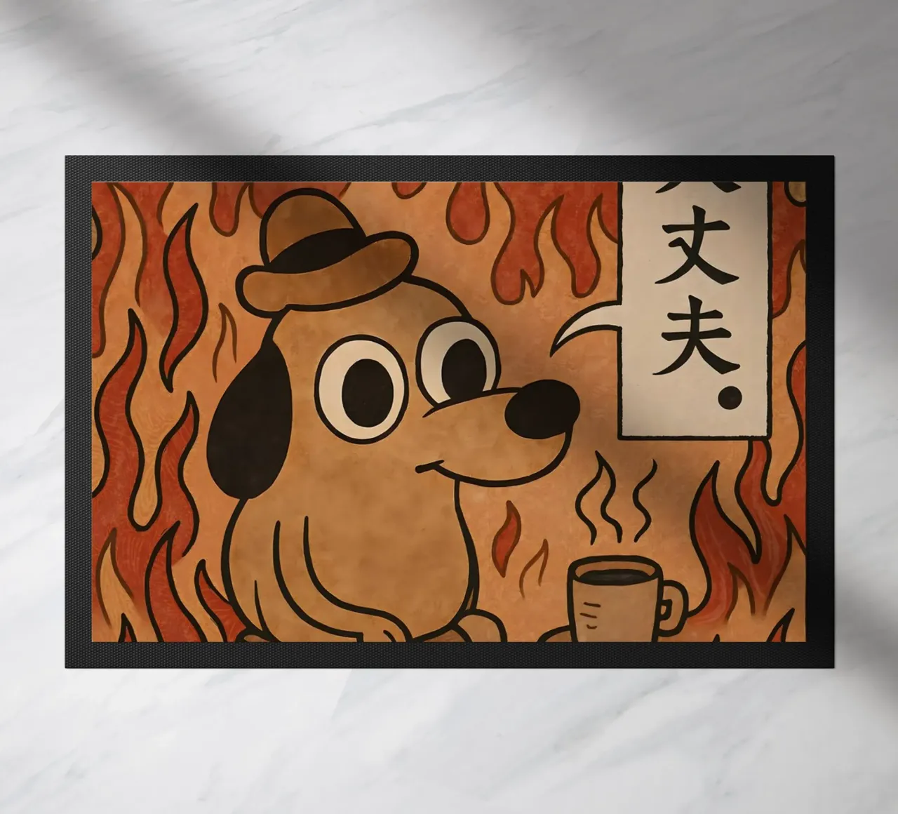 This Is Fine Dog Meme zerbino da Lootprint