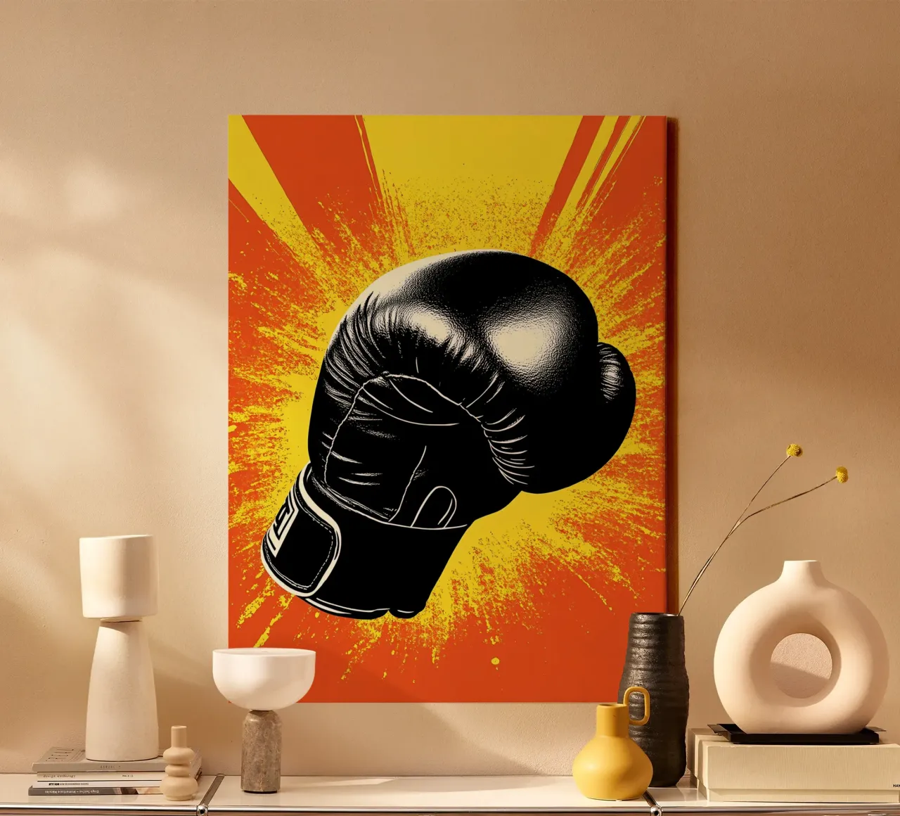 Boxing Glove - Pop Art canvas by ColorCrash Gallery