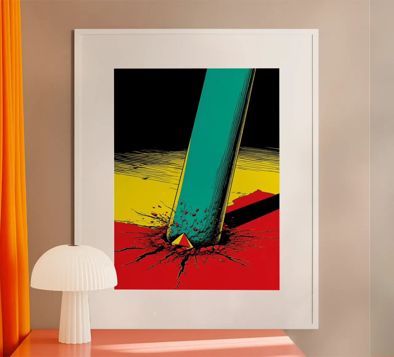 Mazza da baseball - Pop Art poster da ColorCrash Gallery