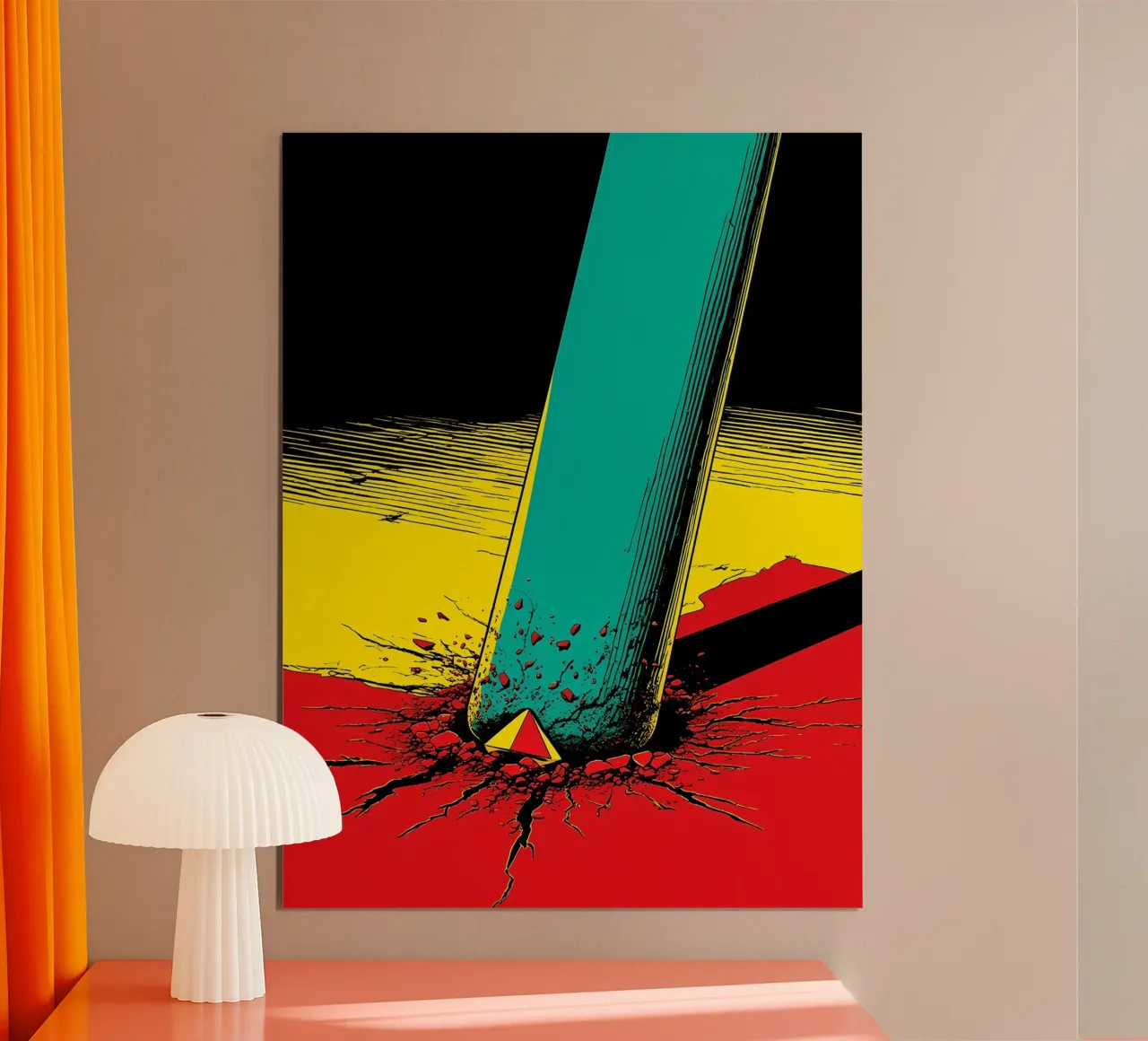 Mazza da baseball - Pop Art poster da ColorCrash Gallery