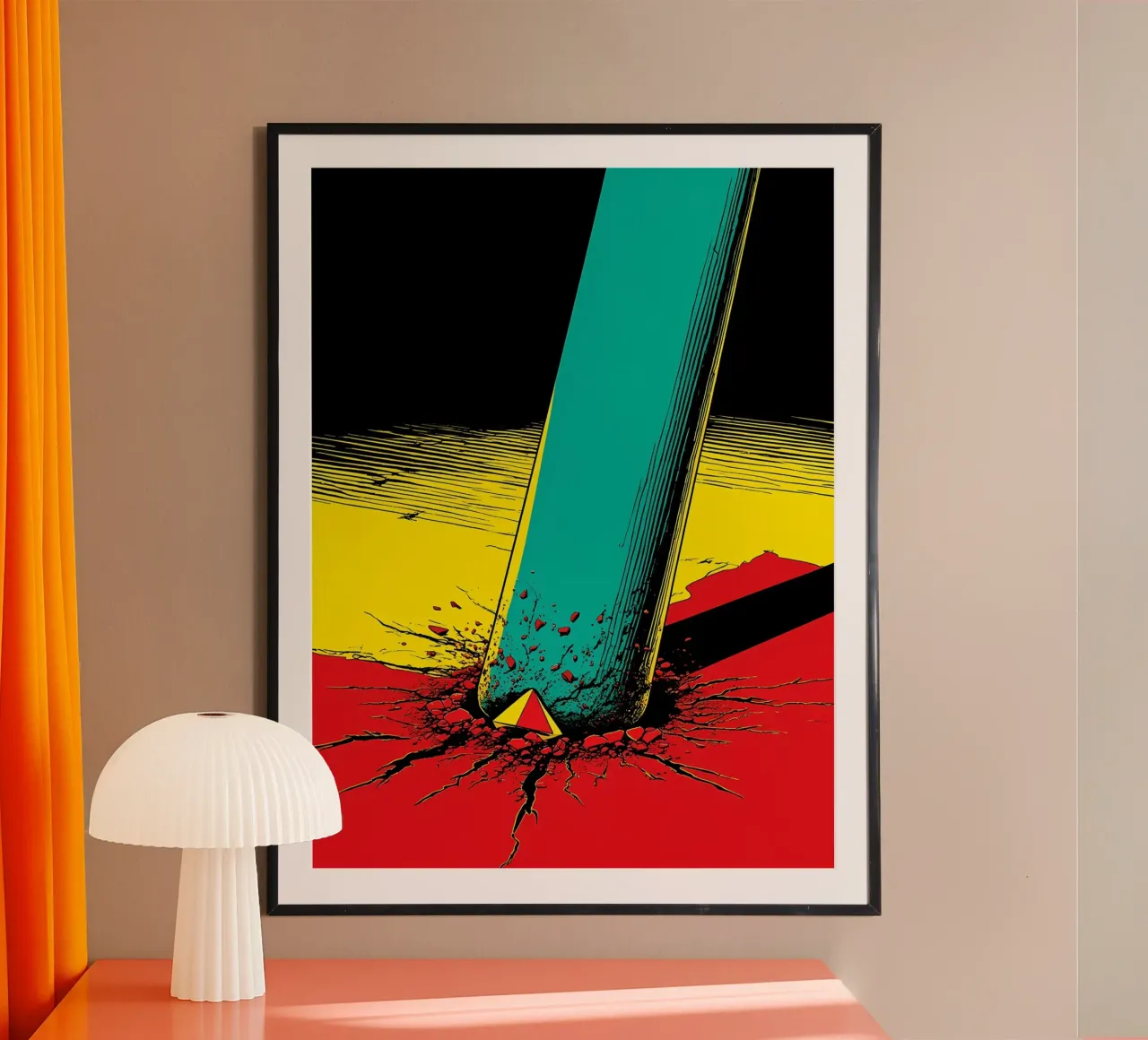Mazza da baseball - Pop Art poster da ColorCrash Gallery