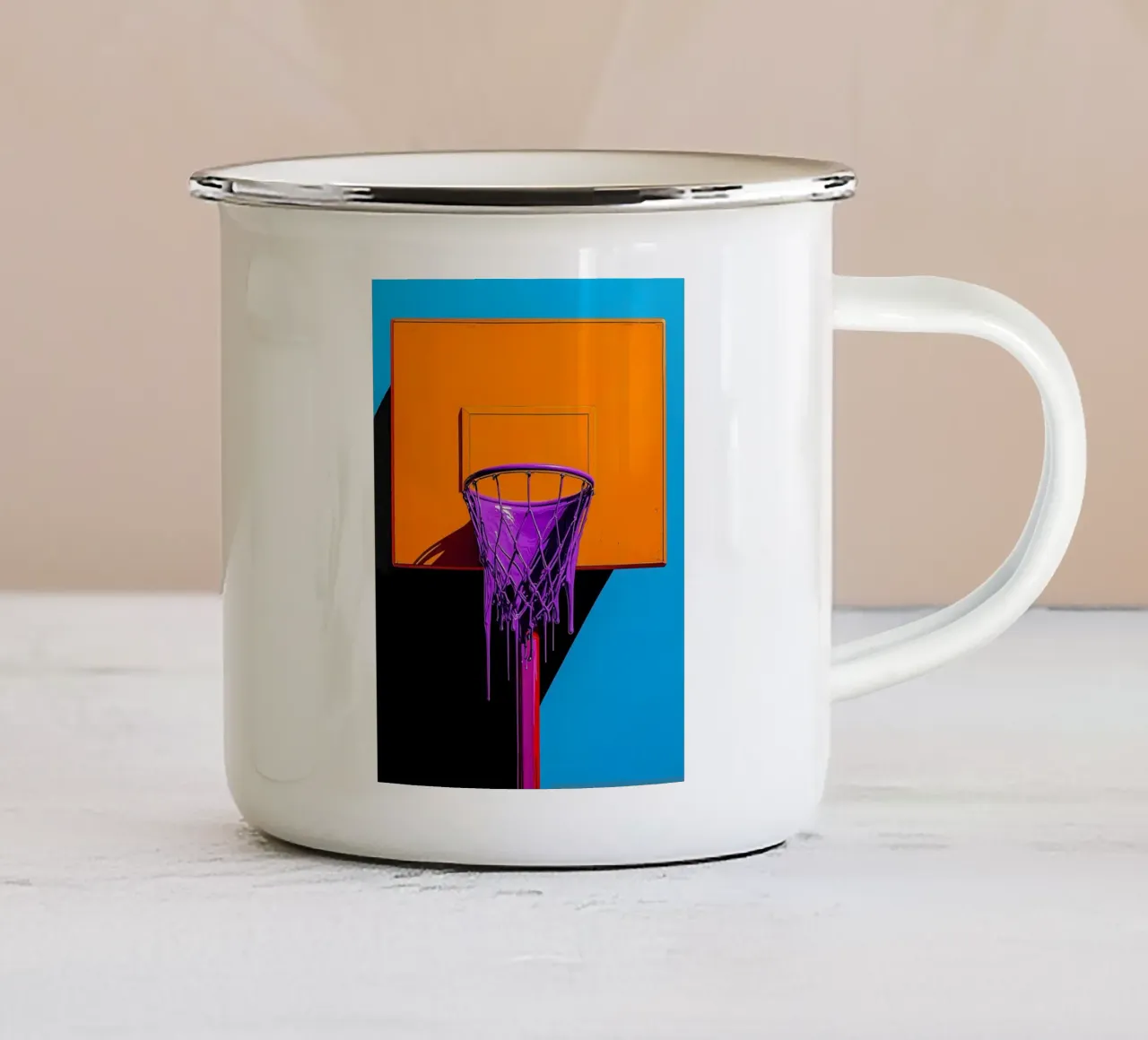 Canestro - Pop Art tazza in smalto da ColorCrash Gallery