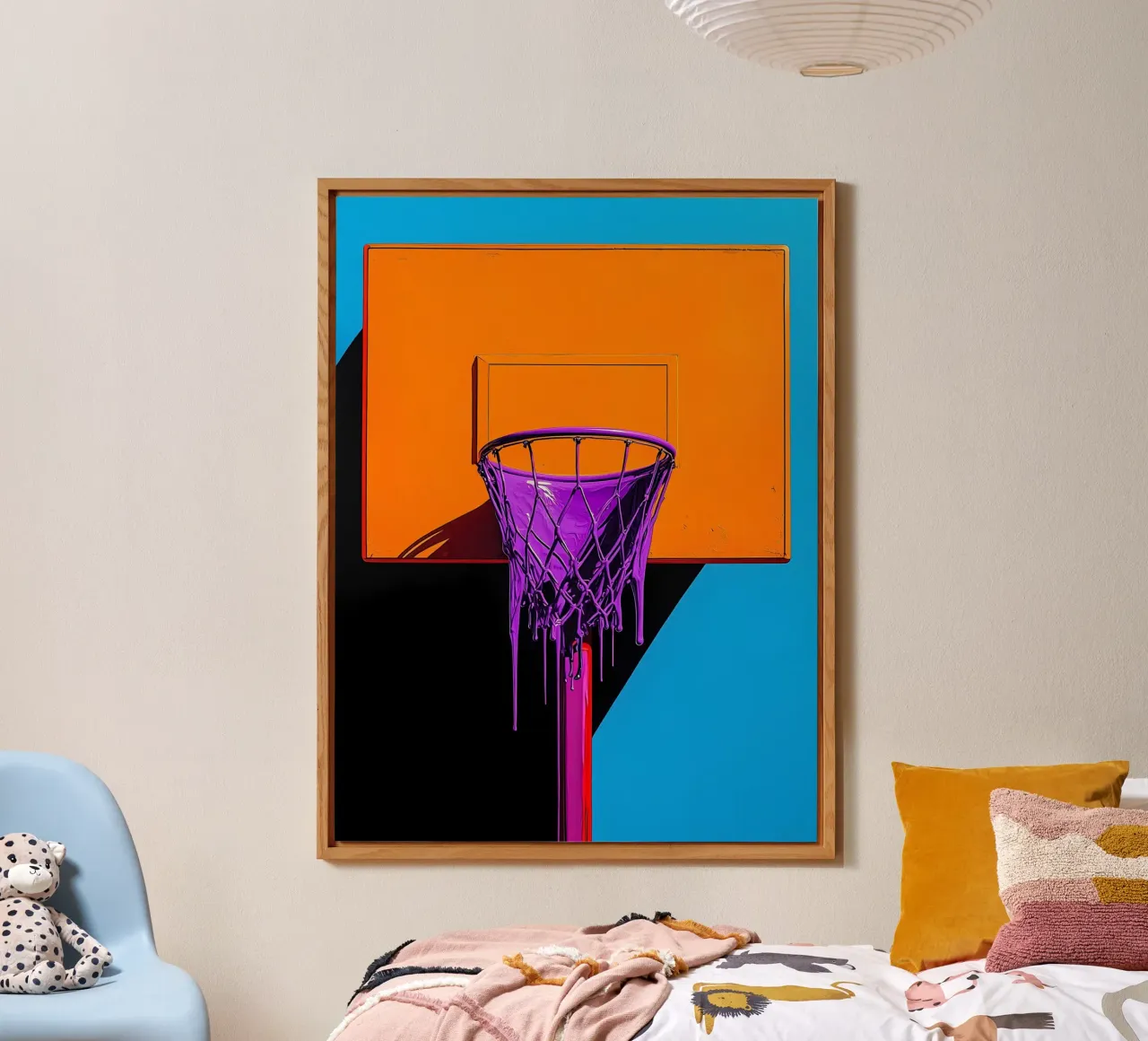 Canestro - Pop Art alluminio dibond da ColorCrash Gallery
