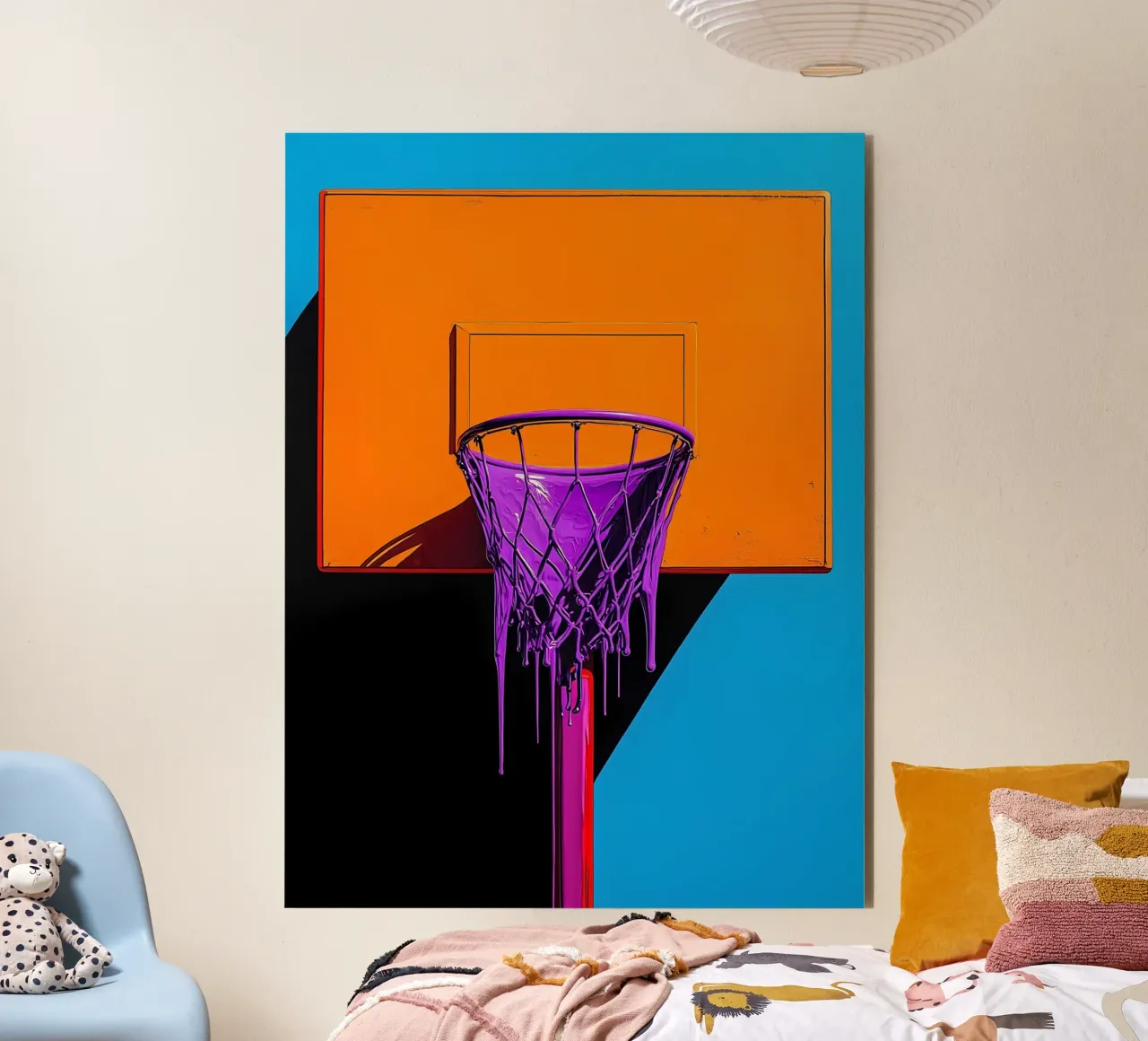 Canestro - Pop Art alluminio dibond da ColorCrash Gallery