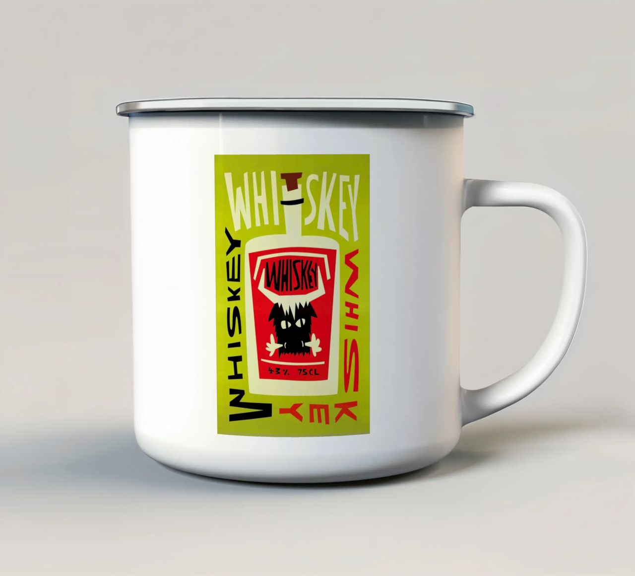 Whisky Whiskey tazza in smalto da Fox & Velvet