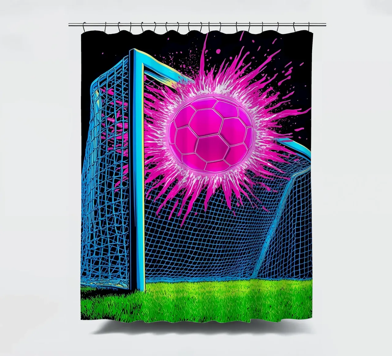 Porta di calcio - Pop Art tenda da doccia da ColorCrash Gallery