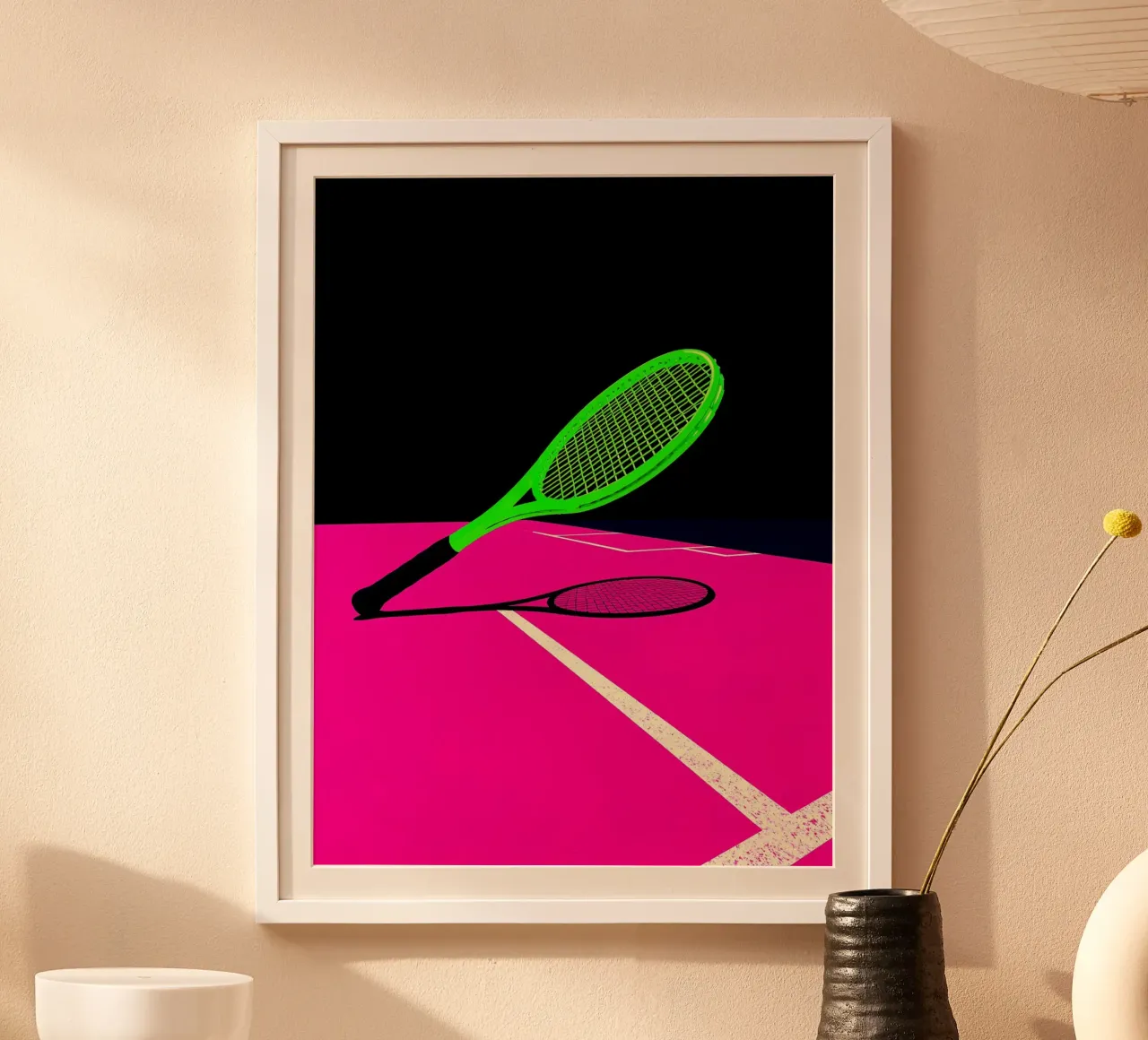 Tennisschläger - Pop Art Poster von ColorCrash Gallery