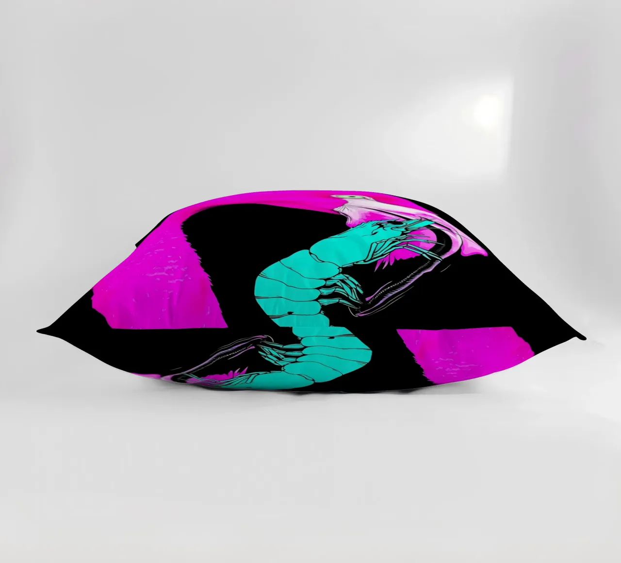 Fenicottero e gamberi - Pop Art cuscino da ColorCrash Gallery
