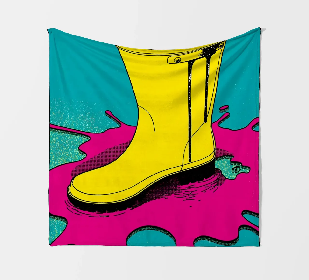 Stivale da pioggia - Pop Art coperta in pile da ColorCrash Gallery