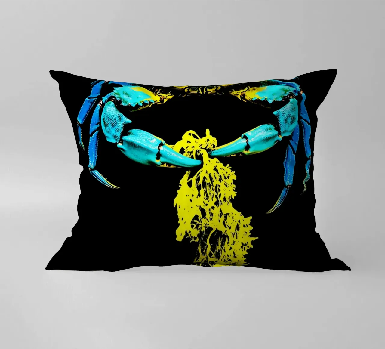 Granchio con alghe - Pop Art cuscino da ColorCrash Gallery