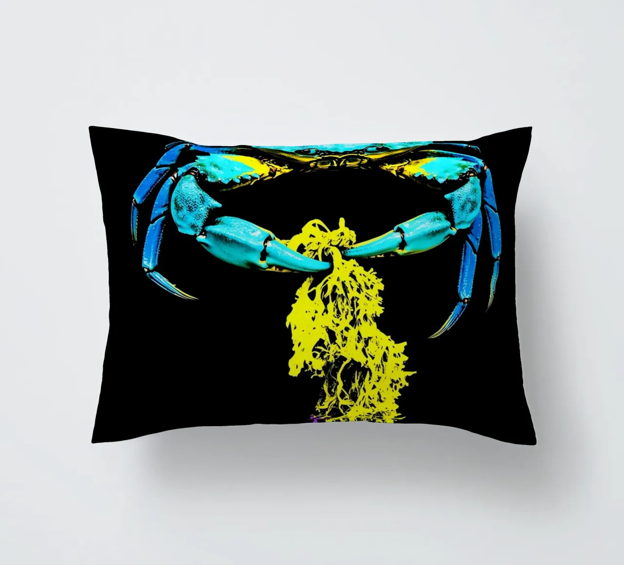 Granchio con alghe - Pop Art cuscino da ColorCrash Gallery