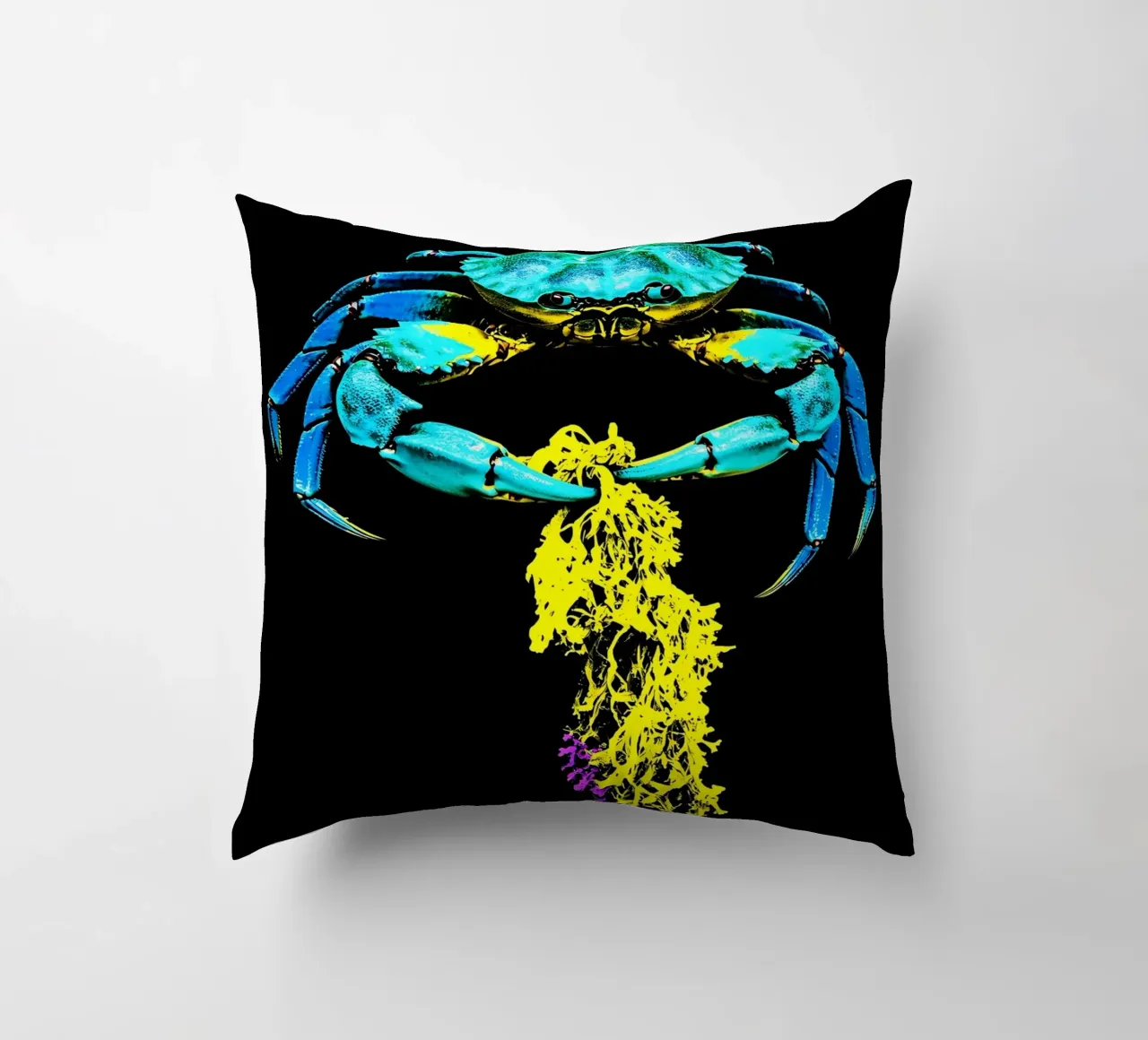 Granchio con alghe - Pop Art cuscino da ColorCrash Gallery