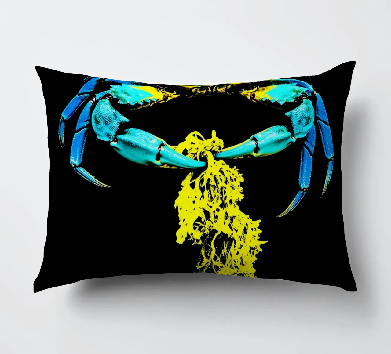 Granchio con alghe - Pop Art cuscino da ColorCrash Gallery