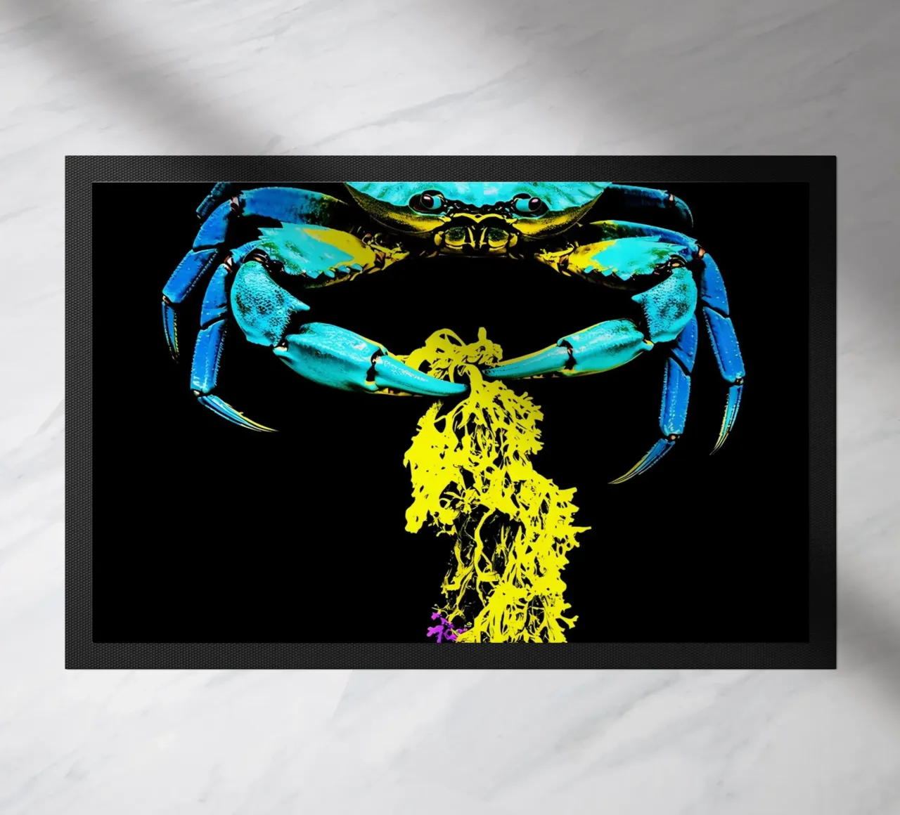 Granchio con alghe - Pop Art zerbino da ColorCrash Gallery