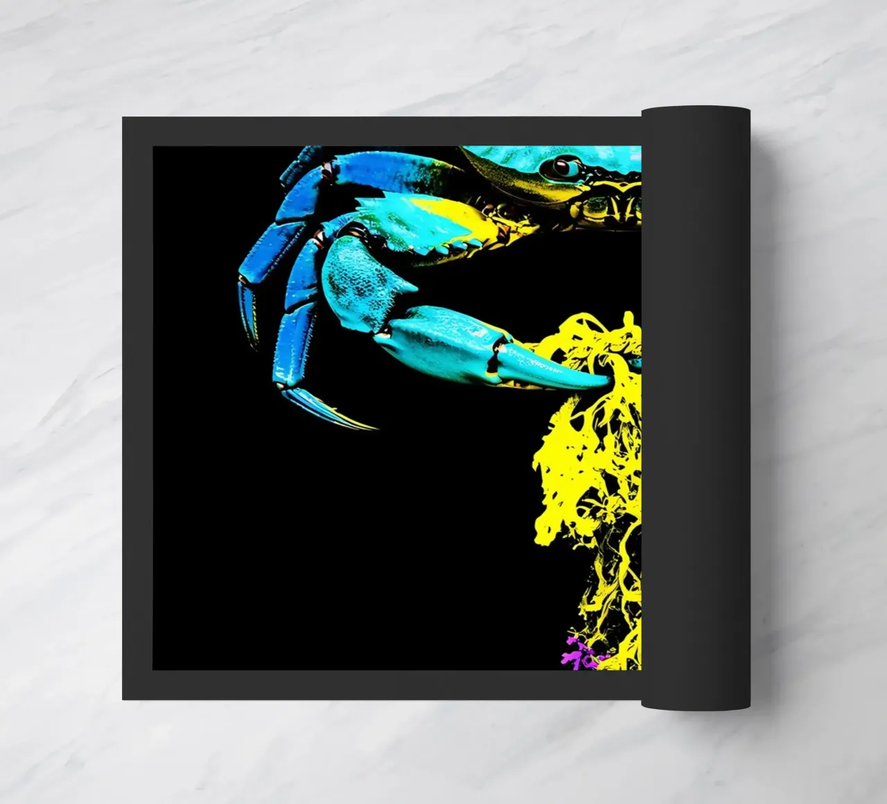 Granchio con alghe - Pop Art zerbino da ColorCrash Gallery