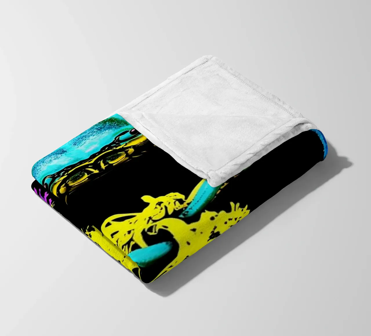 Granchio con alghe - Pop Art coperta in pile da ColorCrash Gallery