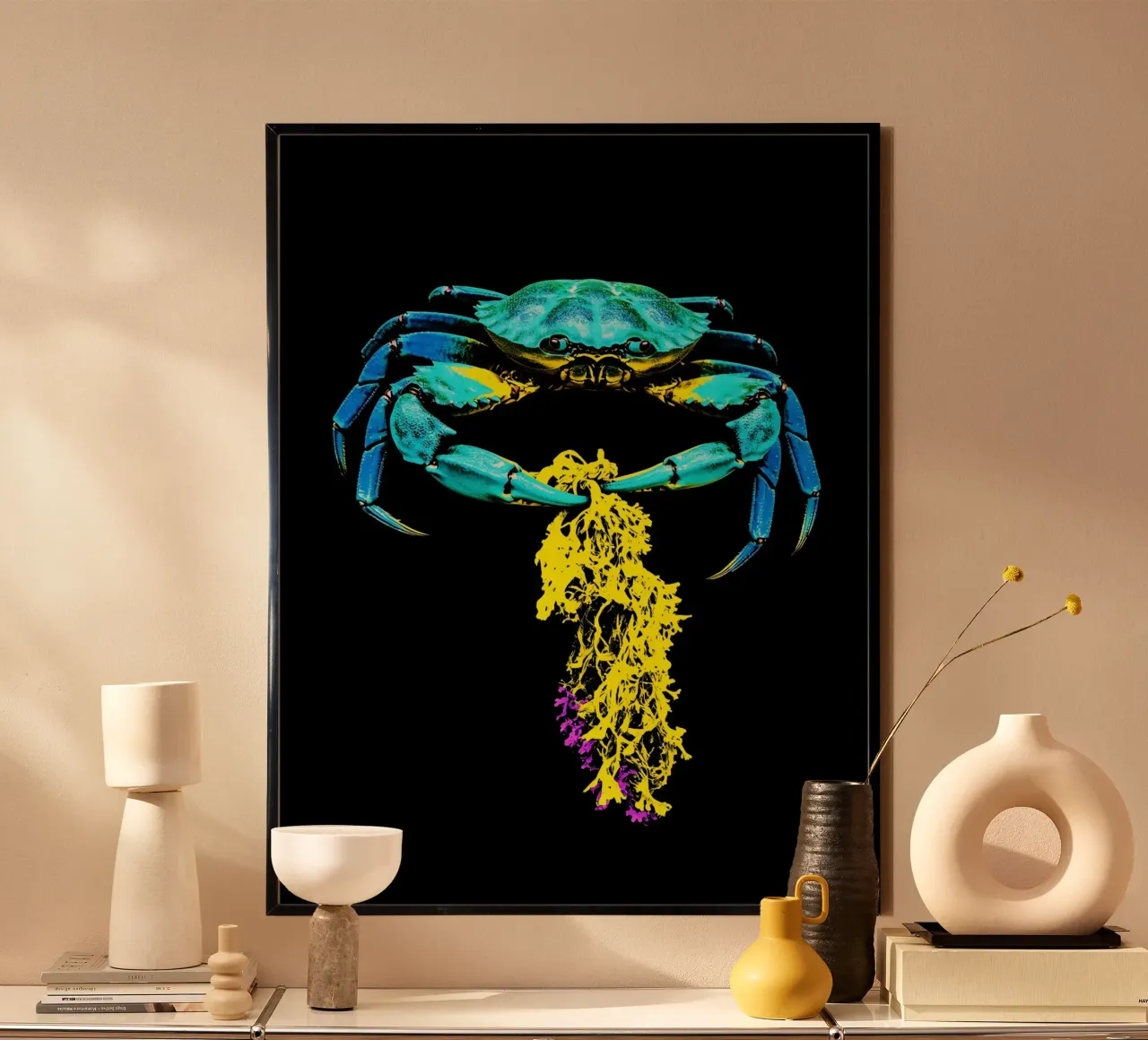 Granchio con alghe - Pop Art carta hahnemühle da ColorCrash Gallery