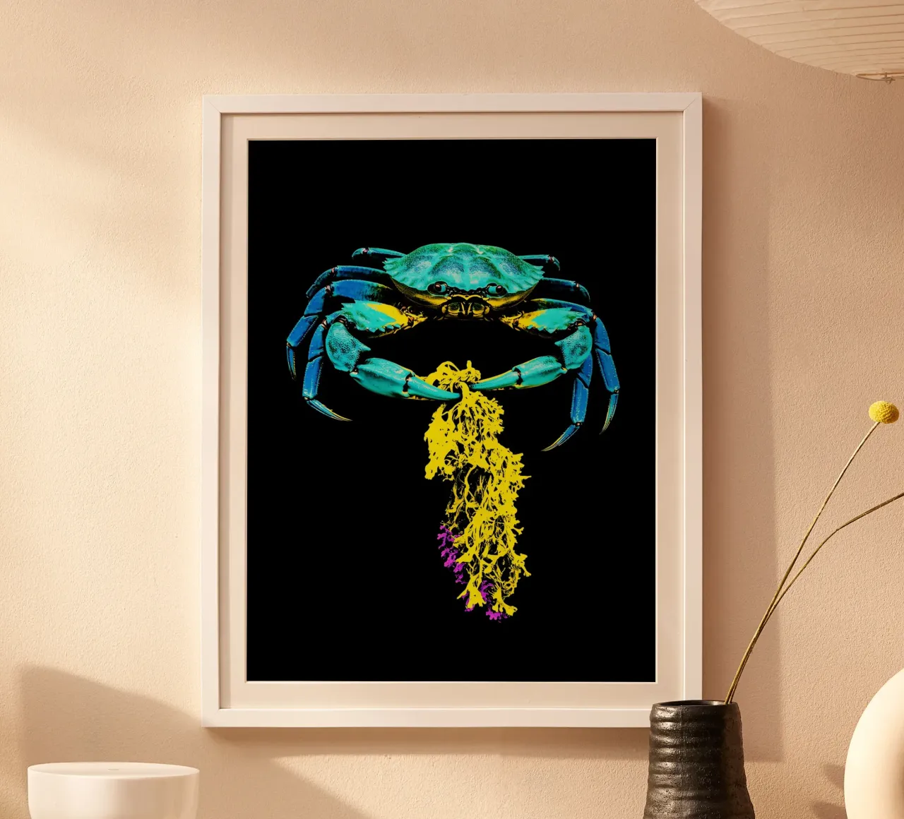 Granchio con alghe - Pop Art carta hahnemühle da ColorCrash Gallery