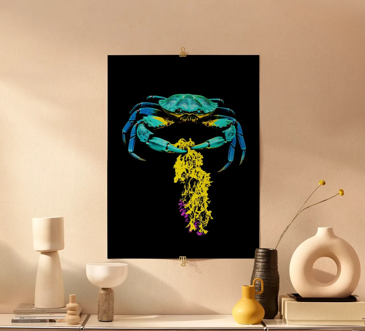 Granchio con alghe - Pop Art carta hahnemühle da ColorCrash Gallery