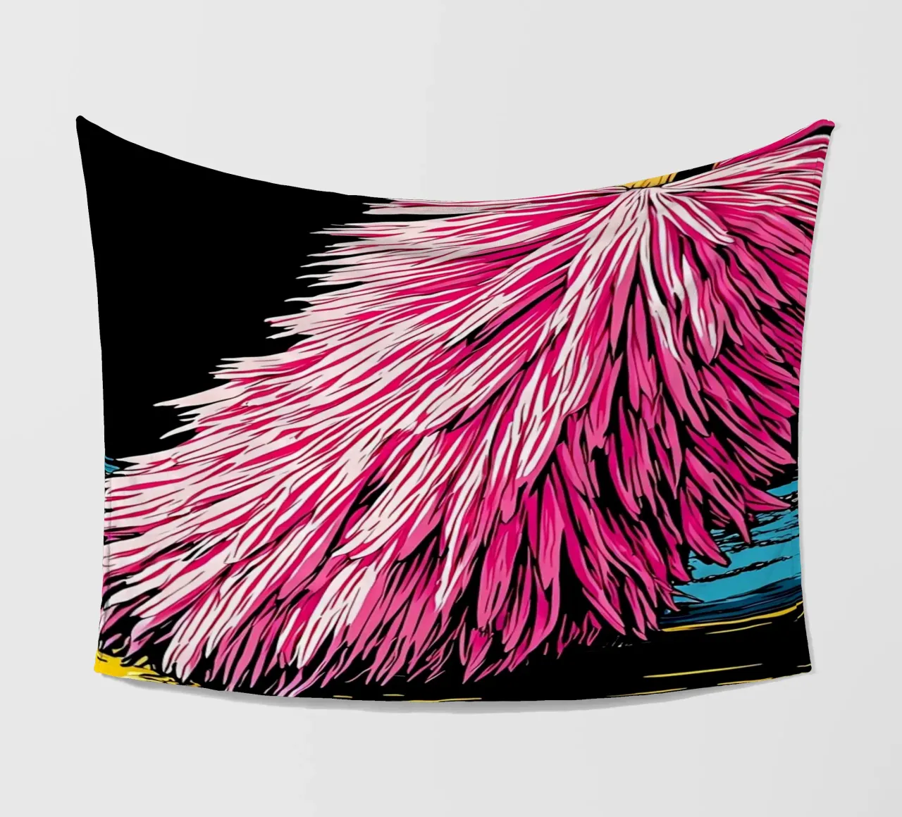 Spolverino di piume - Pop Art coperta in pile da ColorCrash Gallery