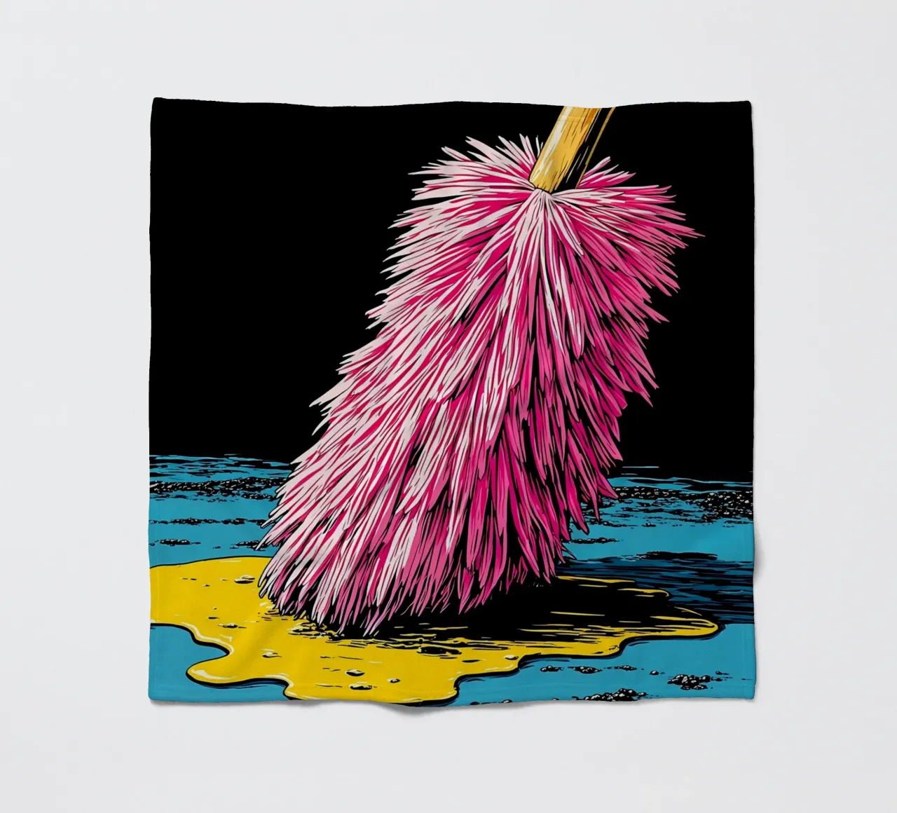 Spolverino di piume - Pop Art coperta in pile da ColorCrash Gallery