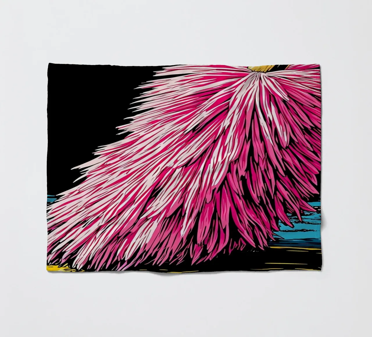 Spolverino di piume - Pop Art coperta in pile da ColorCrash Gallery