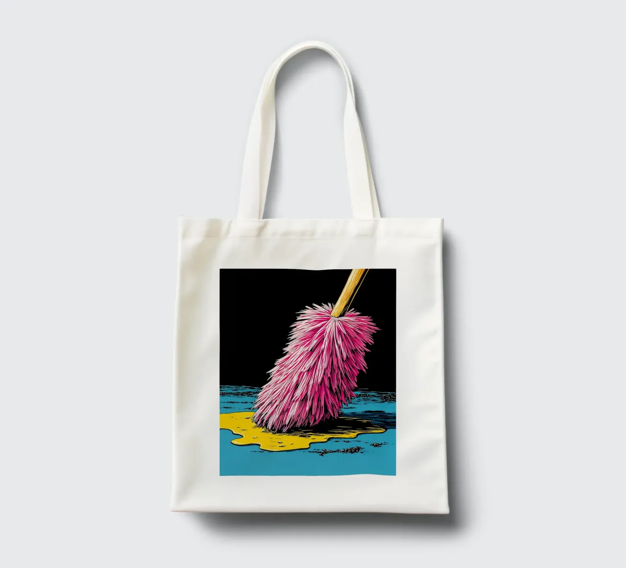 Spolverino di piume - Pop Art borsa in juta da ColorCrash Gallery