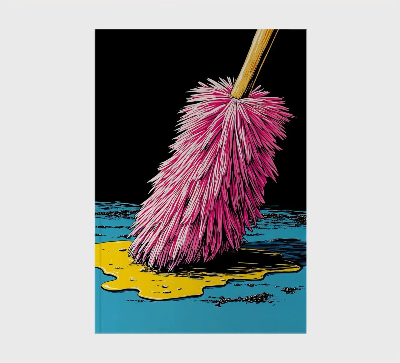 Feather Duster - Pop Art notebook by ColorCrash Gallery