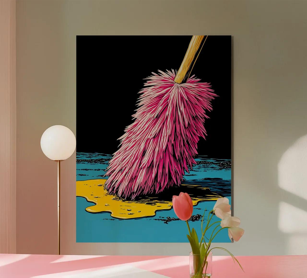 Spolverino di piume - Pop Art alluminio dibond da ColorCrash Gallery
