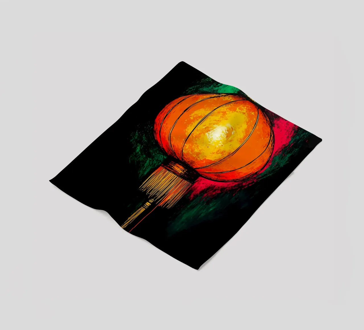 Lantern - Pop Art fleece blanket by ColorCrash Gallery