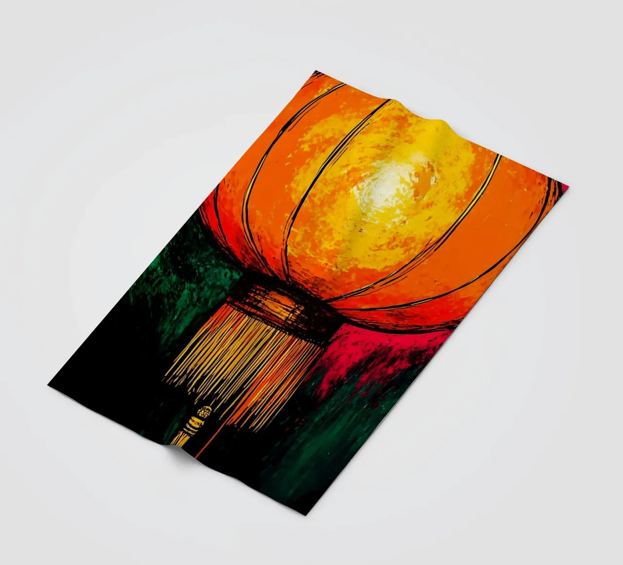 Lantern - Pop Art fleece blanket by ColorCrash Gallery
