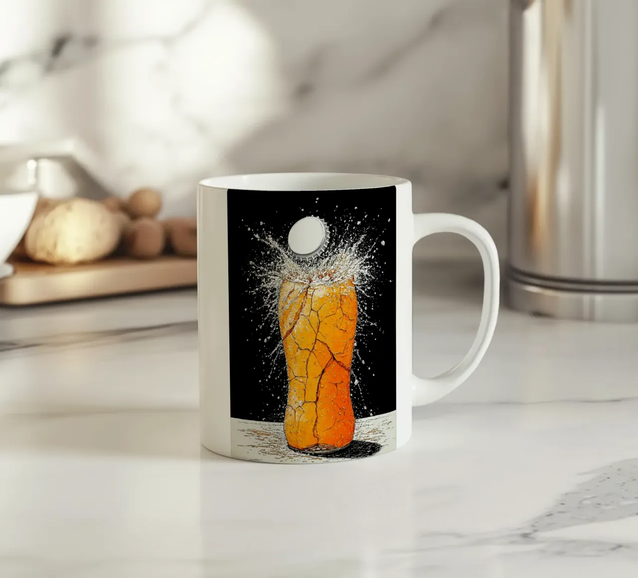 Bottiglia di vetro in frantumi - Pop Art tazza in ceramica da ColorCrash Gallery