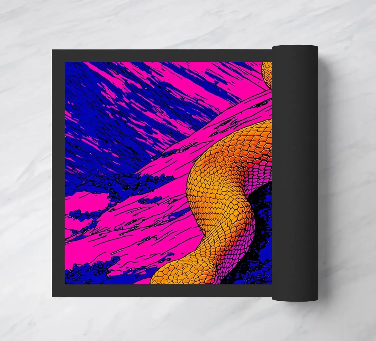 Serpente sulla montagna - Pop Art zerbino da ColorCrash Gallery