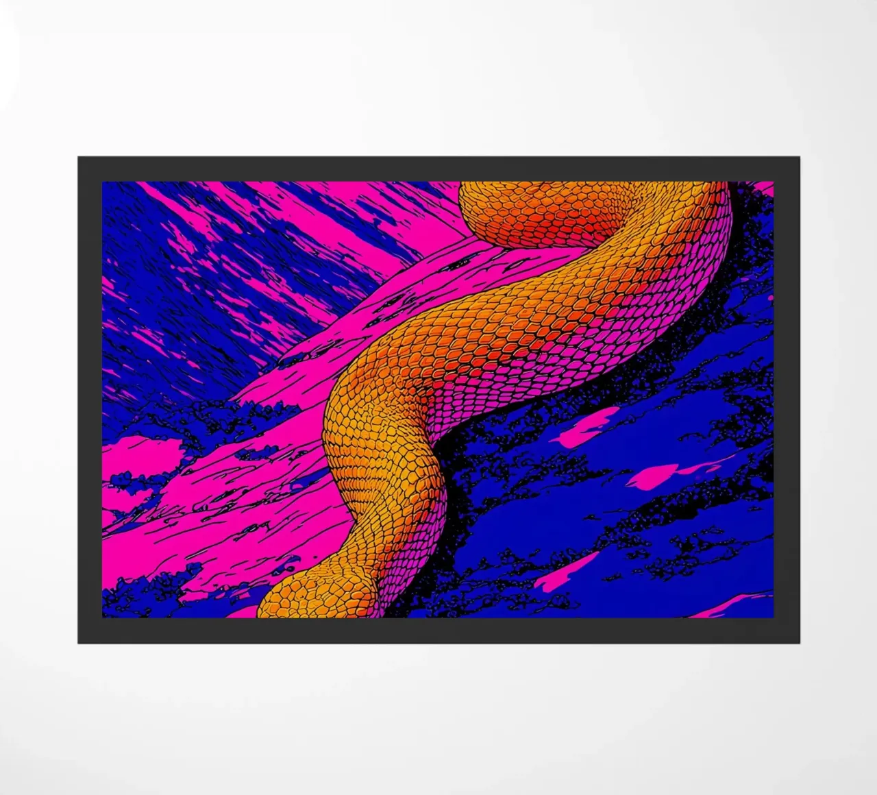 Serpente sulla montagna - Pop Art zerbino da ColorCrash Gallery