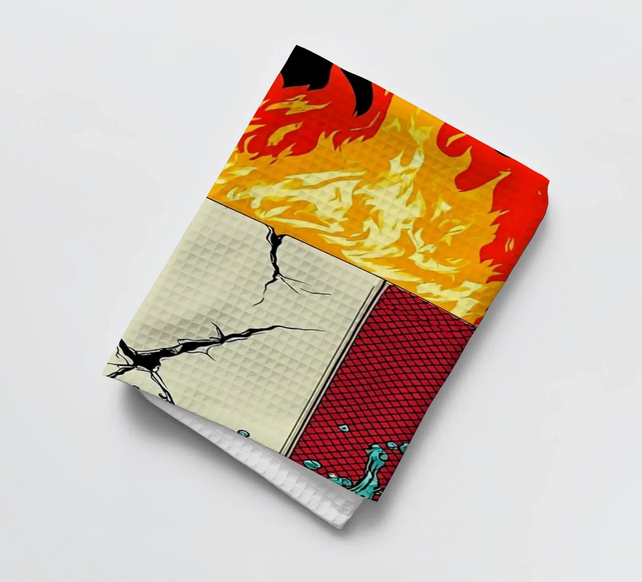 Scatola di sigarette in fiamme - Pop Art canovaccio da cucina da ColorCrash Gallery