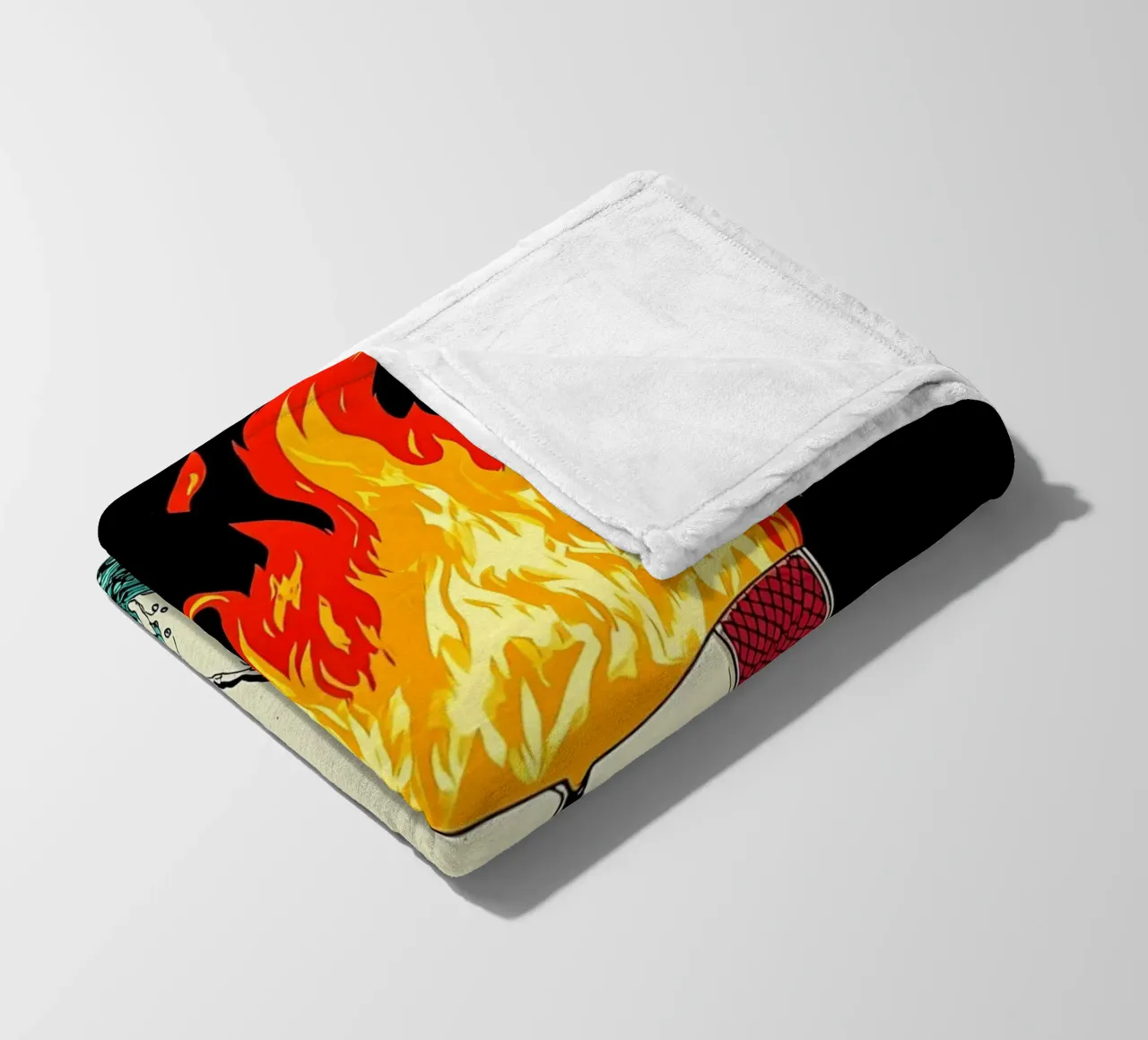 Scatola di sigarette in fiamme - Pop Art coperta in pile da ColorCrash Gallery