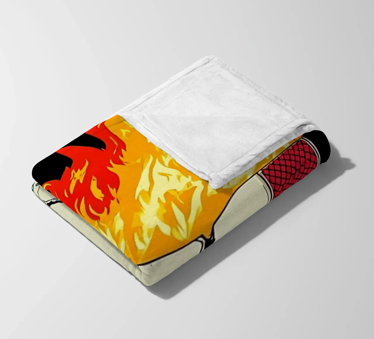 Scatola di sigarette in fiamme - Pop Art coperta in pile da ColorCrash Gallery