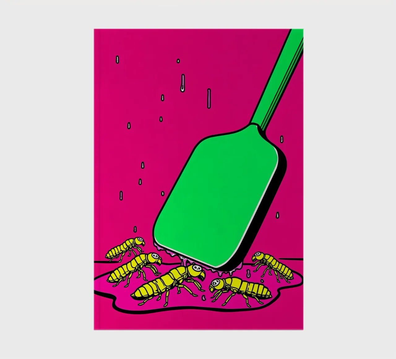 Bugs Swatter - Pop Art notebook by ColorCrash Gallery
