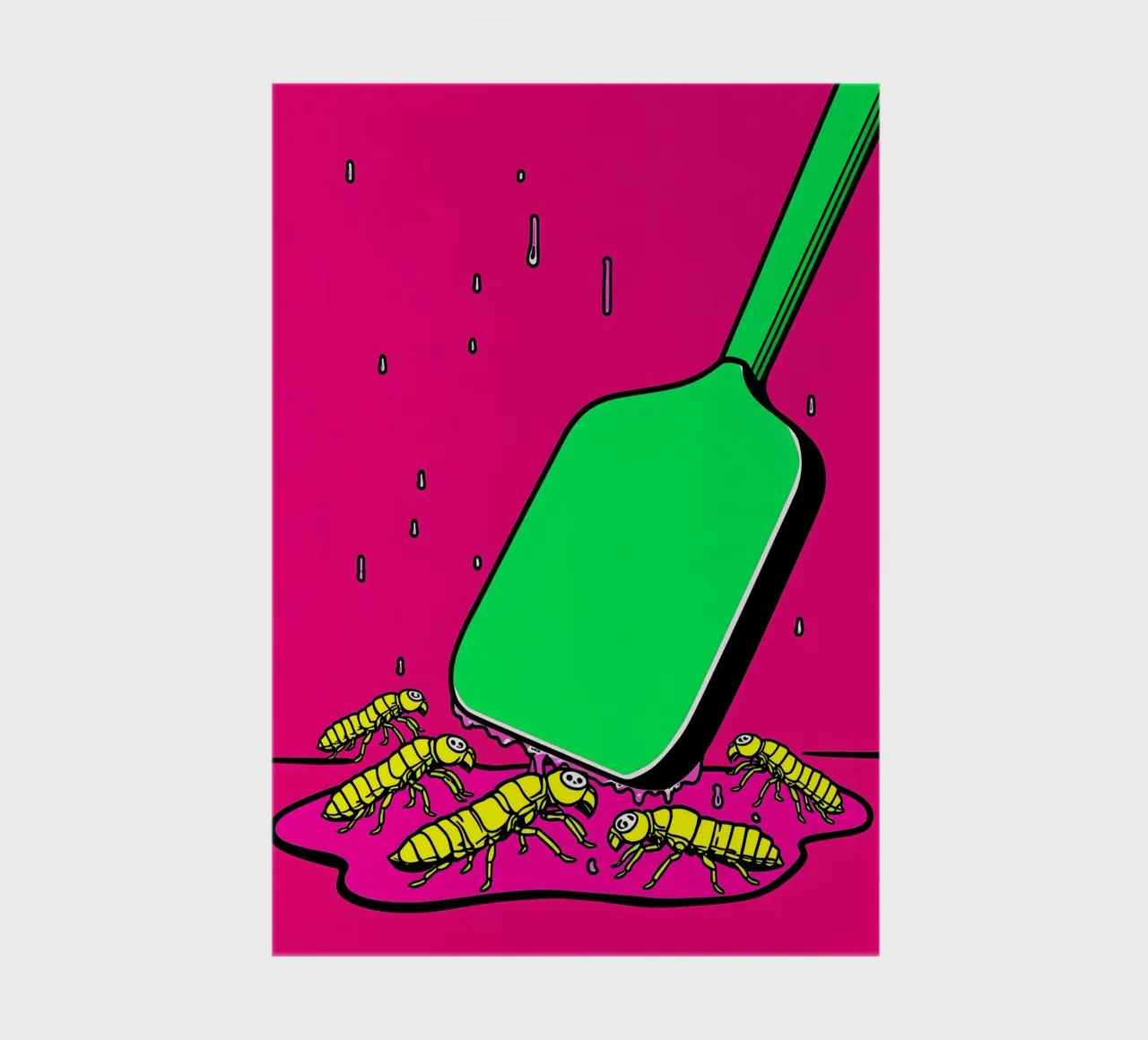 Bugs Swatter - Pop Art notebook by ColorCrash Gallery