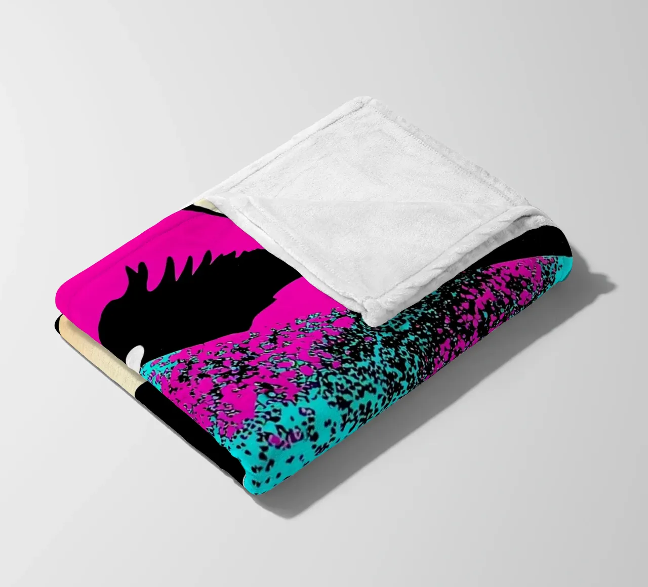 Labbra - Pop Art coperta in pile da ColorCrash Gallery