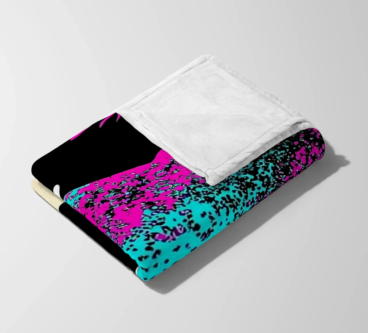 Labbra - Pop Art coperta in pile da ColorCrash Gallery