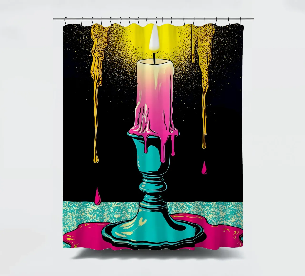 Candle Melting - Pop Art shower curtain by ColorCrash Gallery