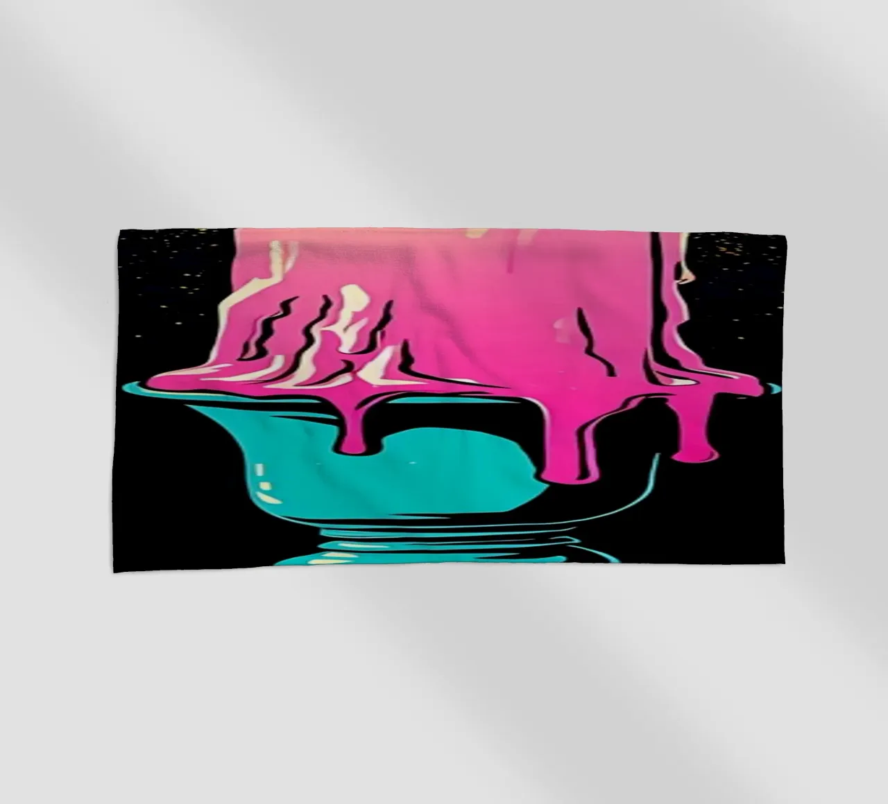 Kaars smelten - Pop Art strandhanddoek van ColorCrash Gallery