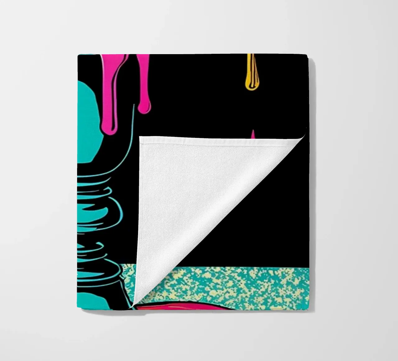 Kaars smelten - Pop Art strandhanddoek van ColorCrash Gallery